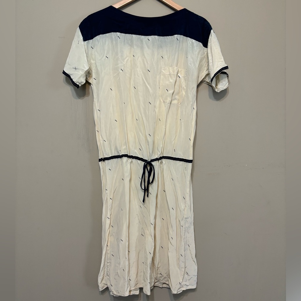 ALFRED SUNG Vintage 100% Silk Dress, Adjustable Cinch Waist - Picture 9 of 9